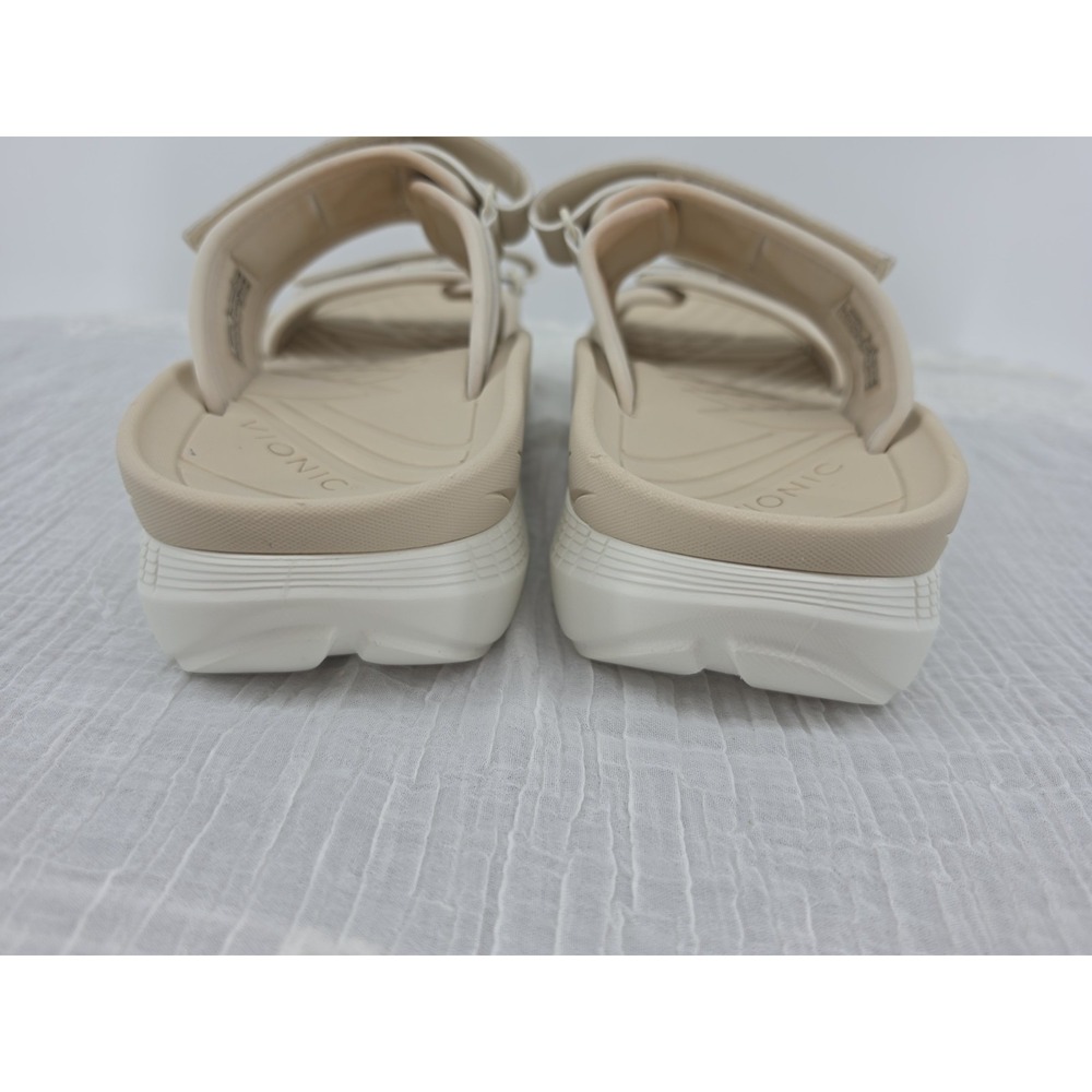 Vionic Renewal Adjustable Recovery Slide Sandals Cream Tan Women's Size 8 - Picture 10 of 16